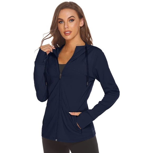 MOCOLY Women's UPF 50+ Sun Protection Hoodie Jacket Lightweight - Picture 2 of 7